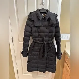 BURBERRY★素敵！NEWBRIDGE BLACK HOODED QUILTED DOWN COAT Burberry Hooded Quilted Down Jacket on SALE | Saks OFF 5TH